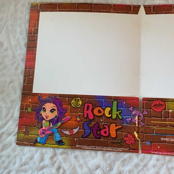 Vintage Lisa Frank Rock Star Guitar Folder - Picture 3 of 8